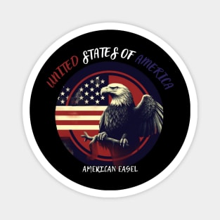 American eagle, 4th of july, usa flag Magnet